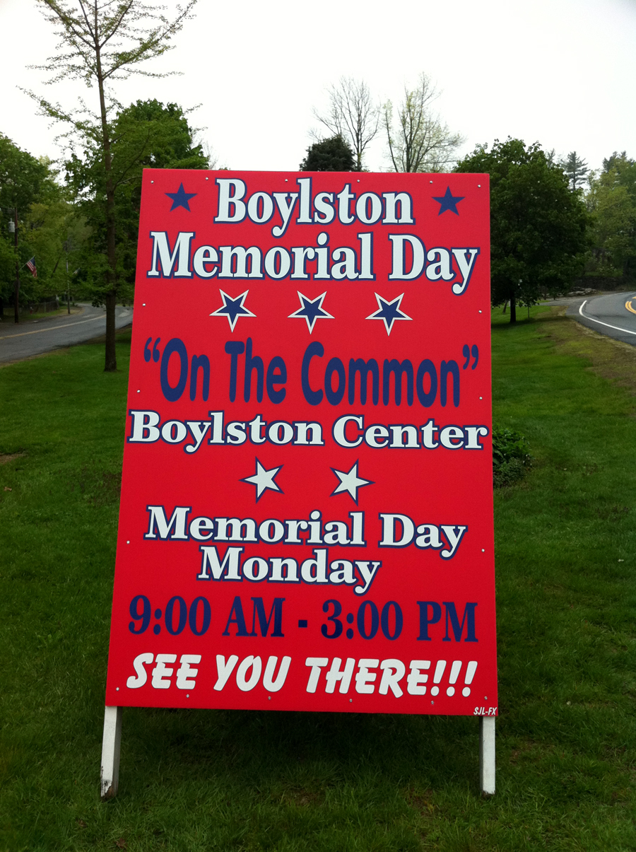 Memorial Day Signs for Boylston