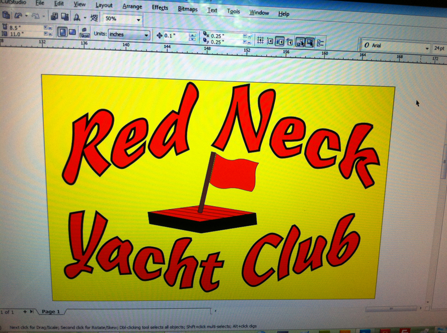 Design for Red Neck Yacht Club Logo Design Prior to approval