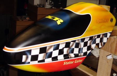 helicopter canopy custom paint