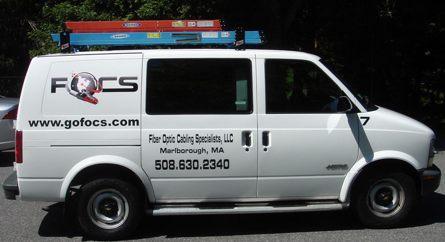 Van Lettering Vinyl Lettering on Work Van with Digital Printed Graphics